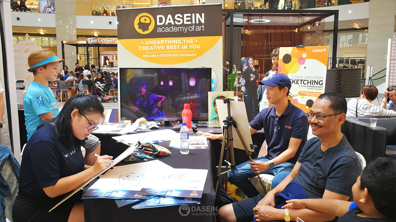 Illustration Students' Live Caricature at OSIM Roadshow, Pavilion KL